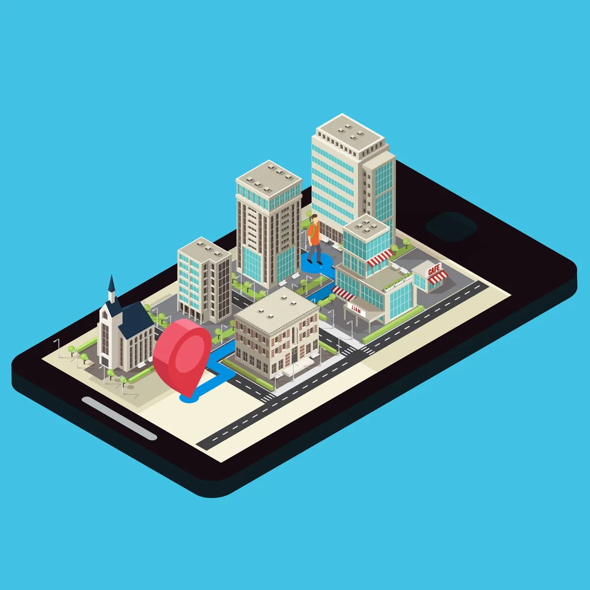 Kansas service area illustration