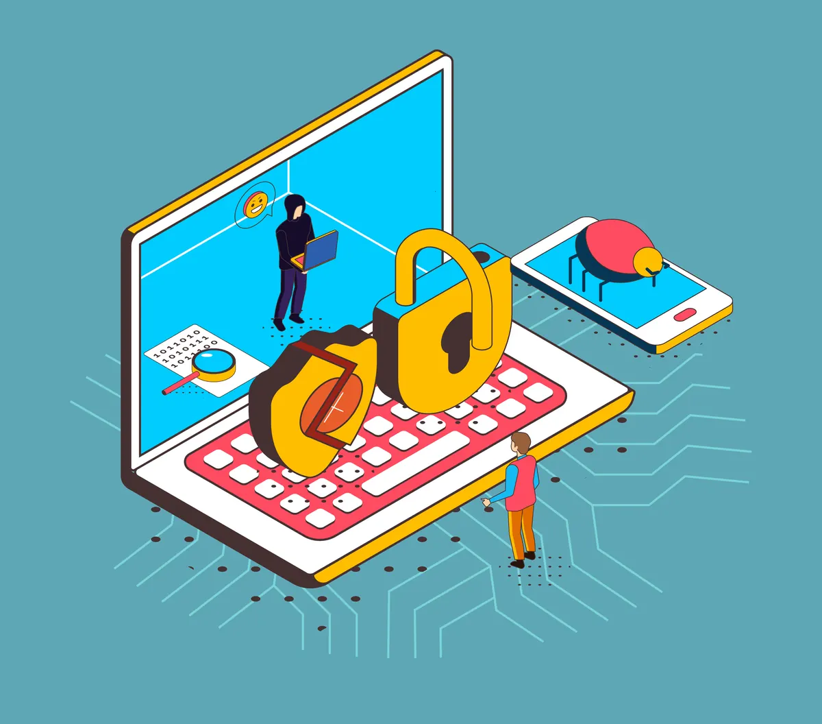 Cybersecurity illustration